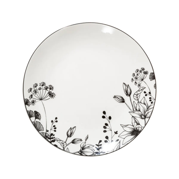 Тарелка десертная SG White Floral 20 см фарфор 154846