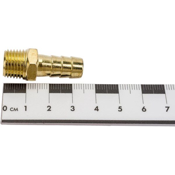 Соединение нар. резьба 1/4" х елочка 10 мм (латунь) ECO