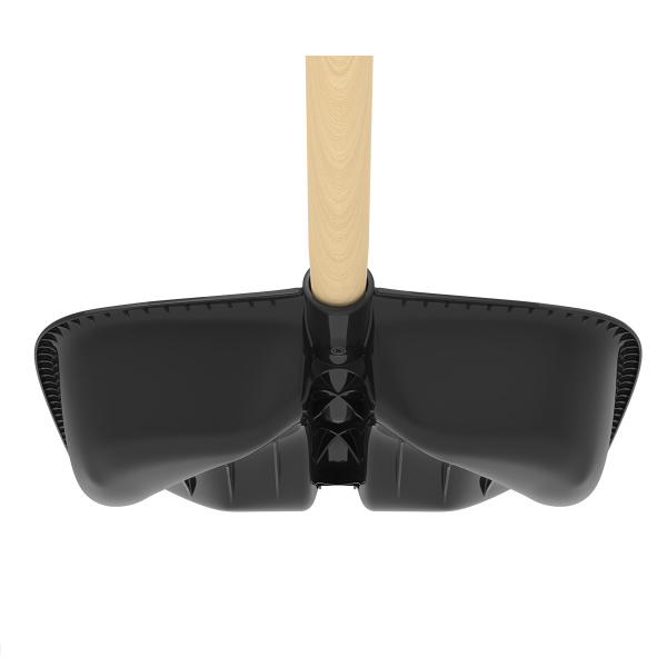 Лопата снеговая с металлической планкой и пластмассовой ручкой «Альфа» 460×420мм