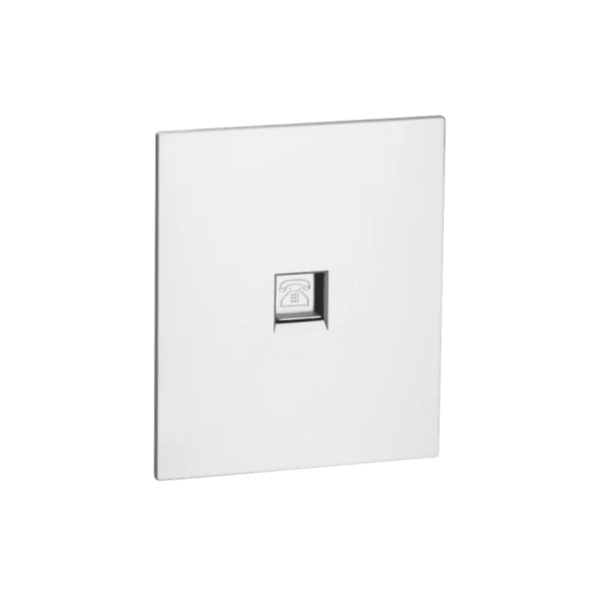 Розетка телефонная RJ11 с/у б/рамки QUATTRO ARCTIC WHITE UNIT (10)