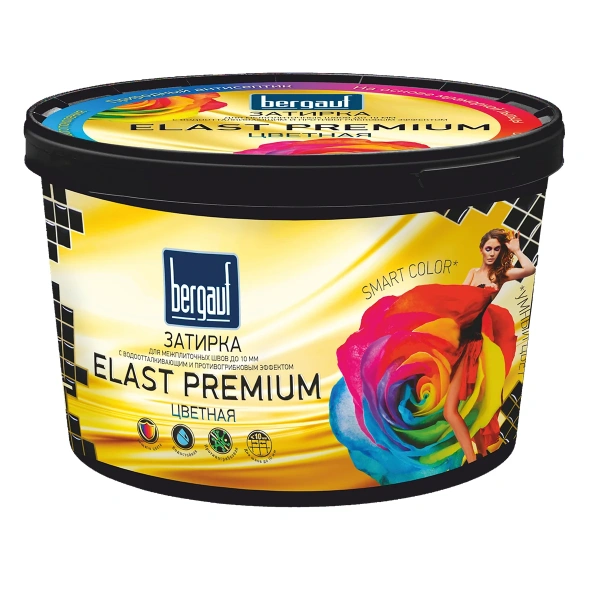 Bergauf Затирка для швов Elast Premium серебристо-серая, 2кг