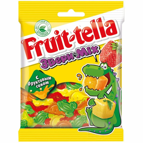 Fruit-tella мармелад жевательный Звери MIX 70г