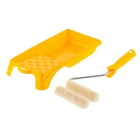 Малярный набор для работ с лаками: кювета 150 мм х 290 мм и мини-валик 110 мм// Сибртех