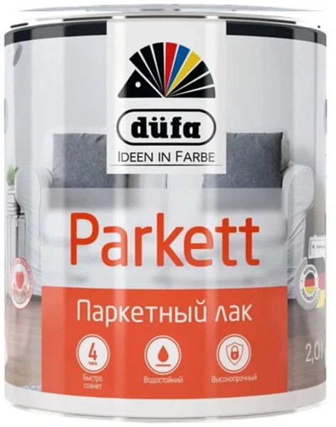 Лак "Dufa" PARKETT паркетный глянцевый 750мл