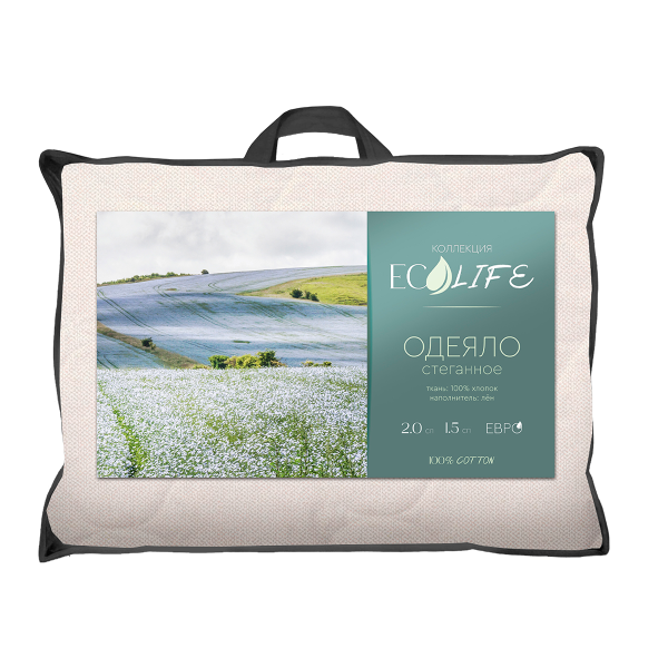 Одеяло Eco Life 172х205 см лен, перкаль