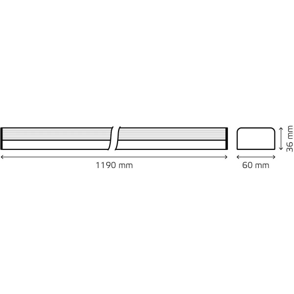Св-к Gauss LED матовый IP40 1190x60x36мм 36W 3600Лм 4000K Shop Lighting черный 883625236