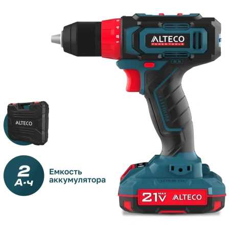 Дрель - шуруповёрт аккумуляторная CD 21-35 X2 ALTECO