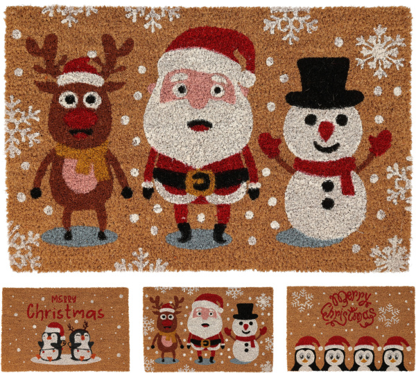 Коврик интерьерный с новогодним дизайном Koopman 3 вида в ассортименте A82000010