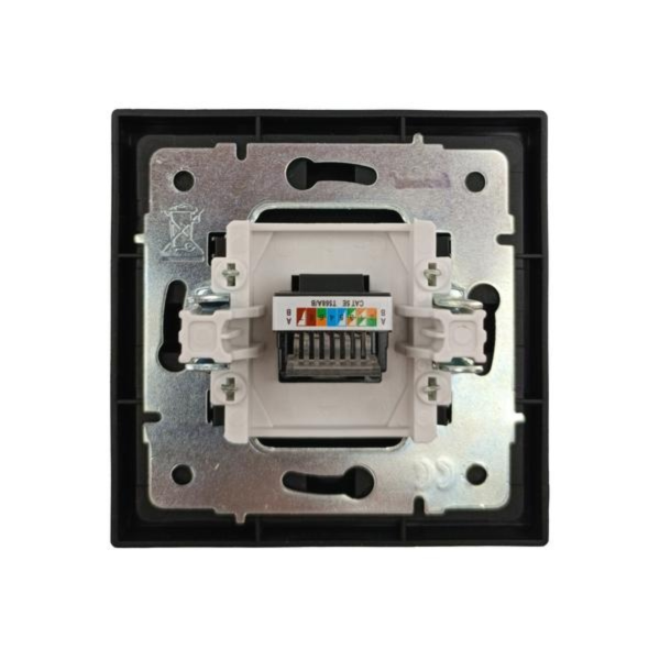 Розетка ZIMA 704 4288 139 компьютерная черная матовая (механизм)