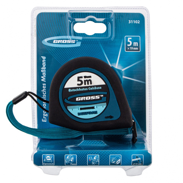 Рулетка GROSS ergonomisch 5х19