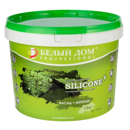 Краска акриловая силиконовая Белый Дом SILICONE+Фасад 15 кг