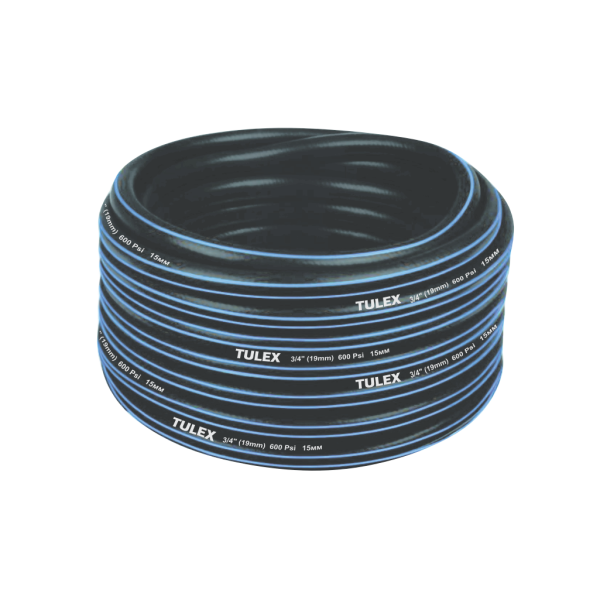 Шланг TULEX 0112-3/4-25 поливочный, армированный 3-х слойный ПВХ, 2.5мм, 3/4"x25м
