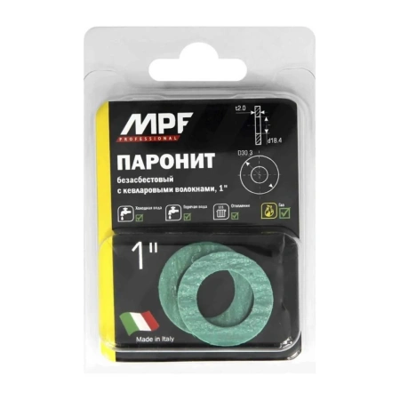Прокладка паронитовая безасбестовая MPF 1" (2 шт.), МР
