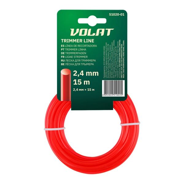 Леска ф 2.4 мм х 15 м кругл. сеч. ВОЛАТ, арт.51020-01