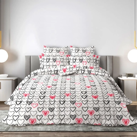Комплект постельного белья Волшебная Ночь 1,5 сп нав. 50х70 см Love you