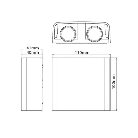 Светильник настенный уличный VT/BINO-2/4W/SMD/3xCCT/11*10CM/IP65/WHT/OUTWALL