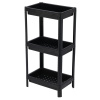 Этажерка универсальная 3-х ярусная 36х23х71см черный 9000020 К