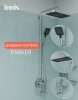 Душевая система с тропическим душем и изливом, глянцевый хром, Parker, IDDIS, PARSB3Fi06