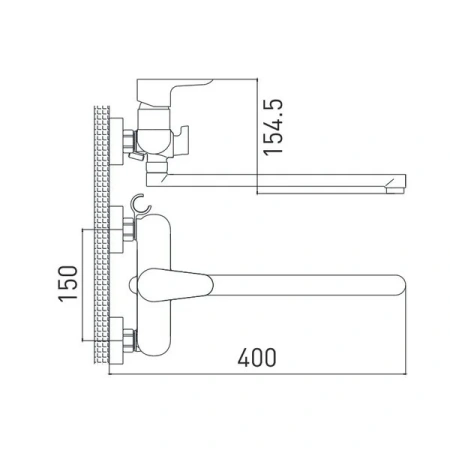 Смеситель в/д Gross Aqua Space (7515288С-35L(F) "д"р35"