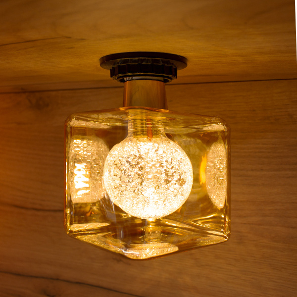 Лампа декоративная LED PG90 3W 2000K куб Золото