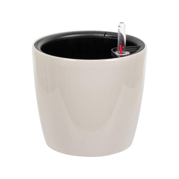 Кашпо IDEA АНФА D180мм с вставкой и с автополивом Кремовый М 3231
