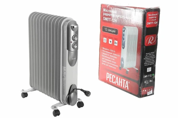 Масляный радиатор  ОМПТ-12Н (2,5 кВт)