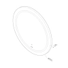 Зеркало АМ.РМ  M85AMOX0651WG Универсальное с контурной LED-подсветкой, ИК- сенсором, круглое, 65 см