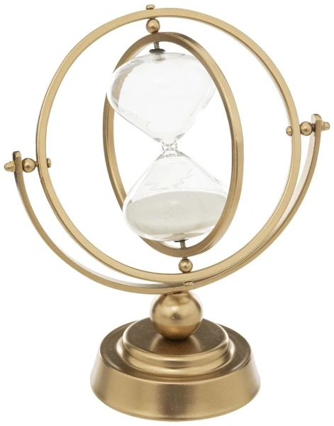 Часы песочные Atmosphera на металлической подставке 21х11х25 см золото 193256