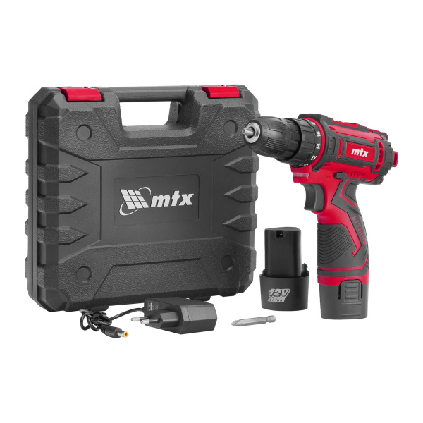 Дрель-шуруповерт аккумуляторная CDS-12, Li-Ion, 12 В// MTX