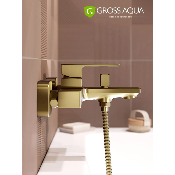 Смеситель в/д GROSS AQUA 2510880GB Грани (Edge), кор. нос