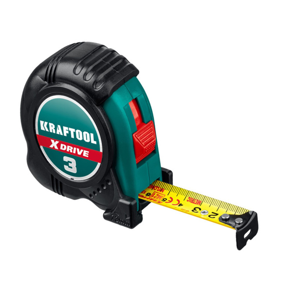 Рулетка KRAFTOOL с нейлоновым покрытием, 3м / 19мм