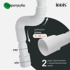 Сифон гофрированный, 1.1/2х40/50мм, с выпуском, IDDIS, 902AV750VD