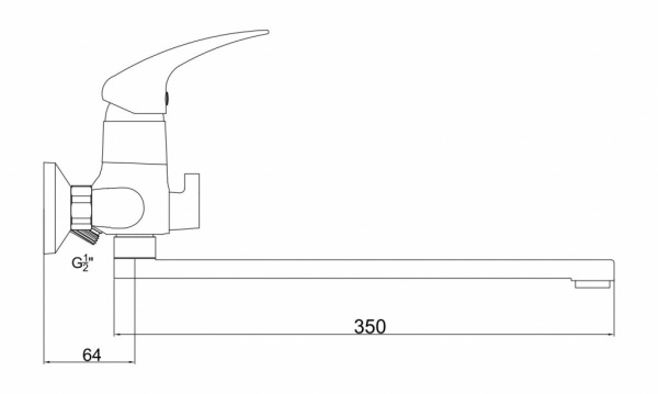 Смеситель в/д Gross Aqua Basic (7211257C-35L(F)) д"и