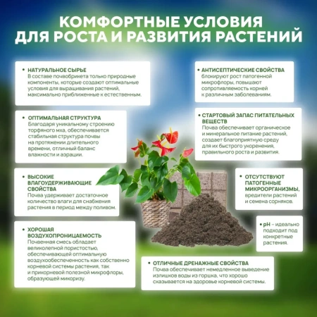 Почвобрикет Цветочный сад, 5л БиоМастер