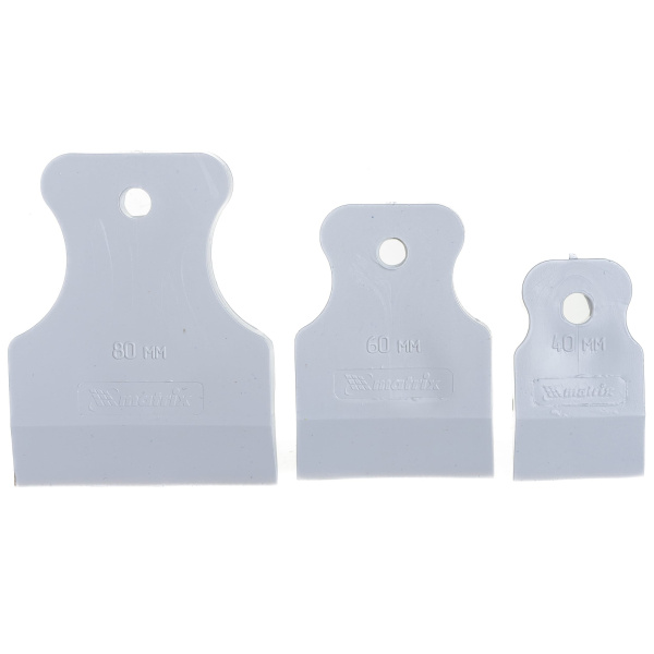 Набор шпателей 40-60-80 мм, белая резина, 3 шт.// MATRIX