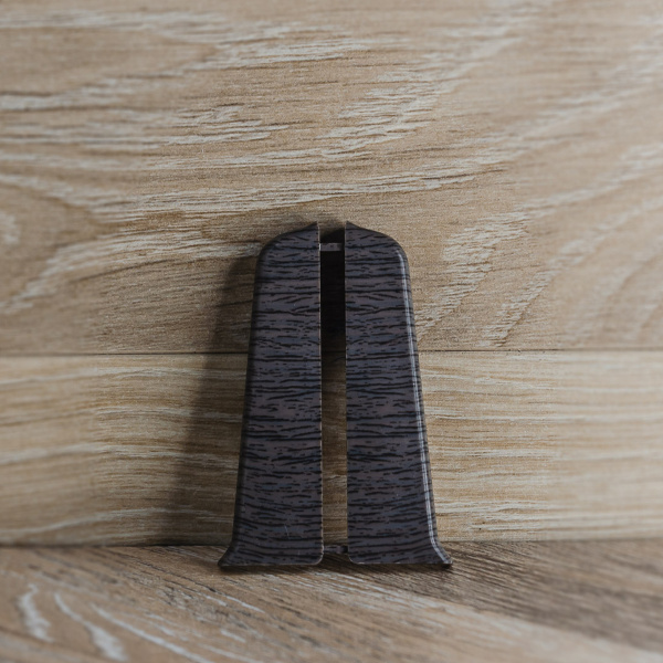 Торцевые (пара) для плинтуса 85мм "Деконика", 351 Каштан