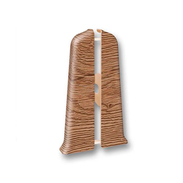 Торцевые (пара) для плинтуса 85мм "Деконика", 211 Дуб рустик