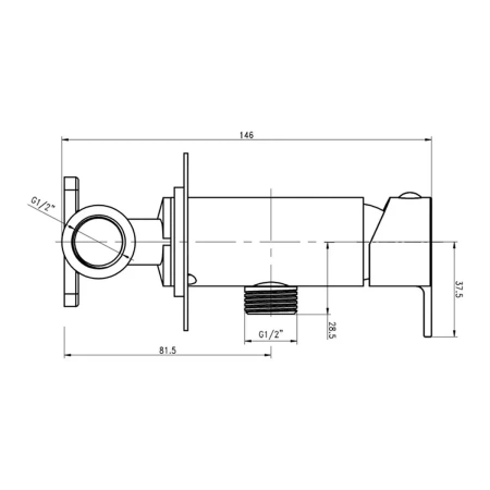 Смеситель с гиг.душем Gross Aqua Bidet Evo GA042602MB встраиваемый