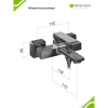 Смеситель в/д GROSS AQUA 2510880GM Грани (Edge), кор. нос