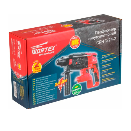 Перфоратор аккум. WORTEX CRH 1824-2 в кор. ALL1 SOLO, арт.CRH182420029