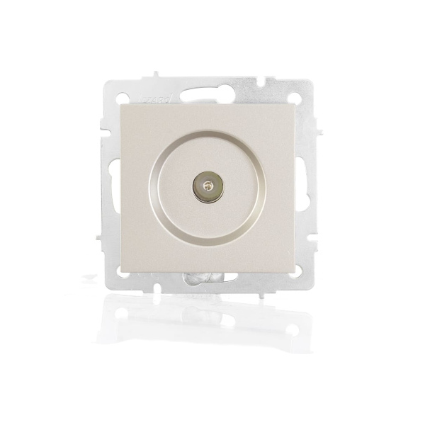 Розетка VESNA 742-3788-129 ТВ проходной титан (механизм)