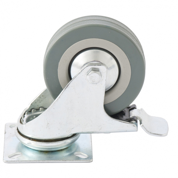 Колесо  поворотное с тормозом d-50мм, крепление  платформенное// СИБРТЕХ