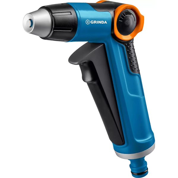 Пистолет поливочный GRINDA, X-R, с регулятором напора, плавная регулировка, курок спереди, двухкомпо