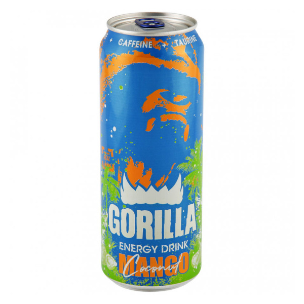 Напиток энергетический Gorilla Mango Coconut 0,45л ж/б