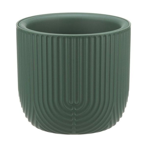 Кашпо РАМОНА D280мм 7,8л со вставкой, нефритовый М 3263