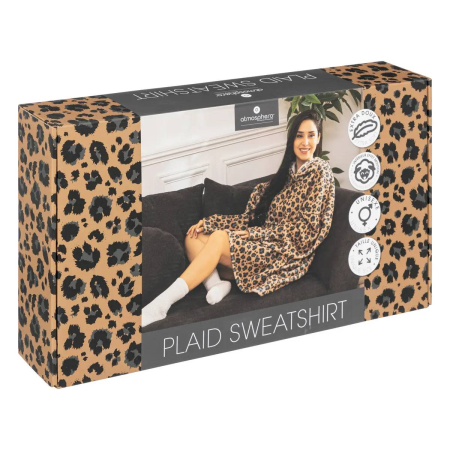 Плед с рукавами Atmosphera Léopard, размер oversized 181122D