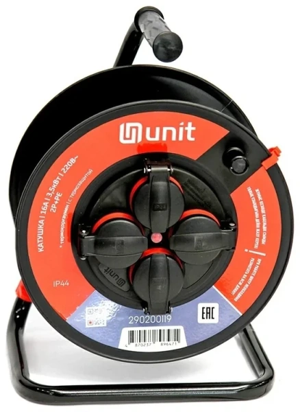 Катушка пустая (4места 2p+pe 16А/3,5кВт/220В с термозащитой IP44) UNIT (1) NEW