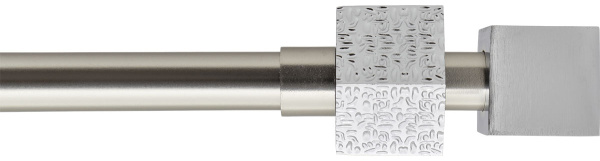 Карниз телескопический одинарный Luance CUBIQUE  210-380 см серебро 758721099