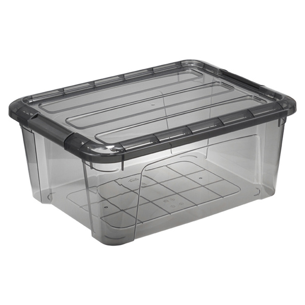 Ящик для хранения IDEA КИП с замками 11л серый прозрачный М 2336