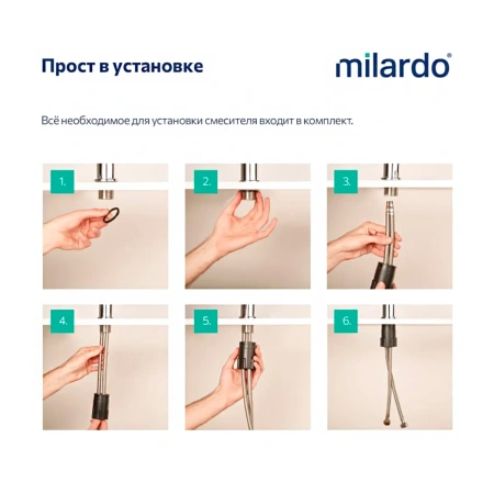 Смеситель д/р Milardo Enjoy, ENJSB00M0 глянцевый хром